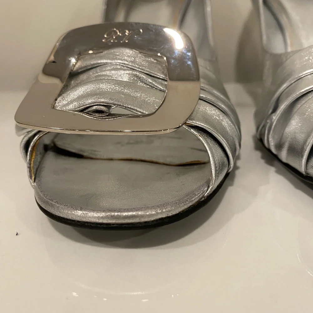 Roger Vivier Silver Buckle Heels - Picture 6 of 15